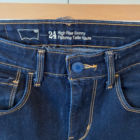 NWOT High Rise Skinny - Levi’s (Size 24 - Dark Blue) - Picture 6 of 7